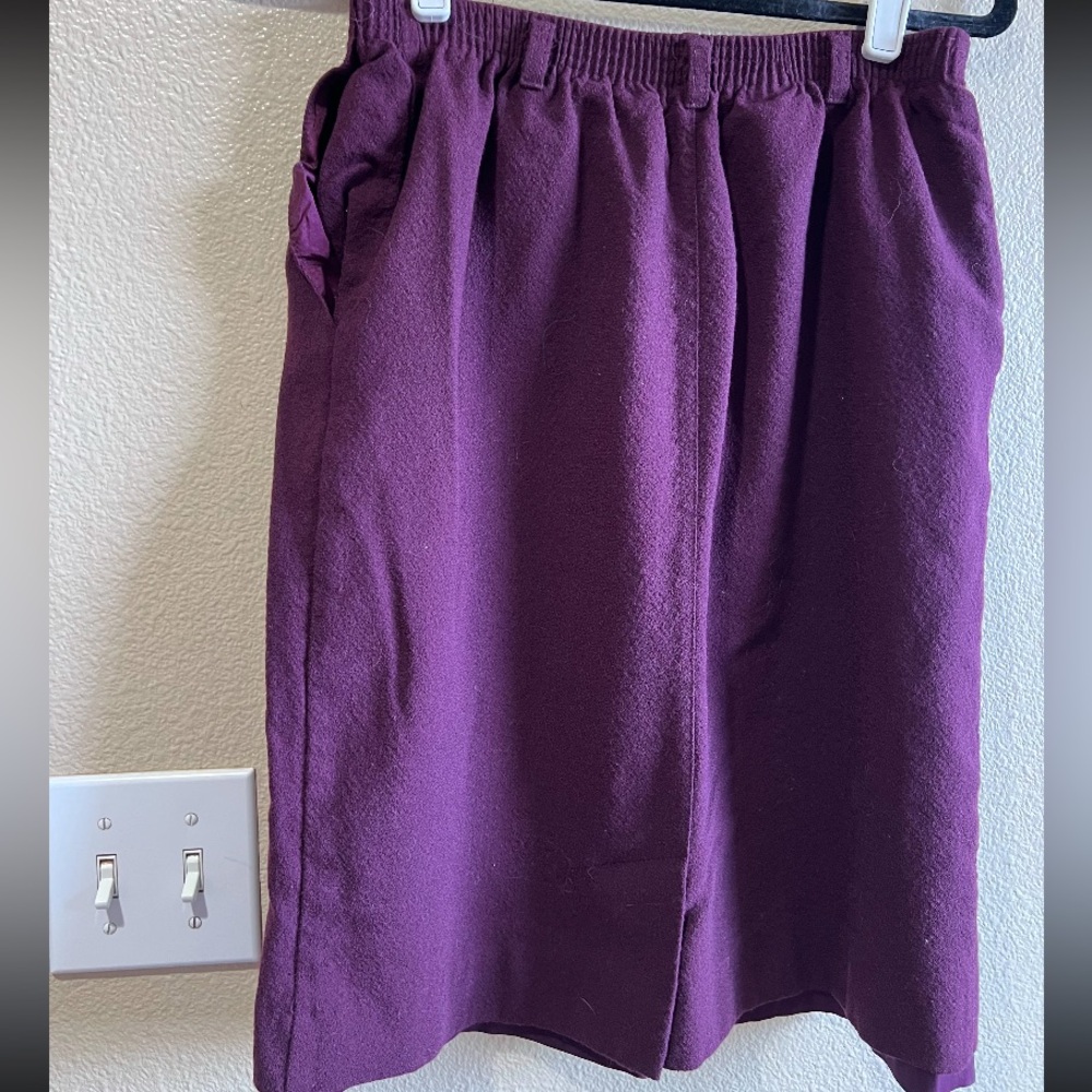 Alfred Dunner Elegant Purple Women's Skirt Wool office vintage size 10 casual